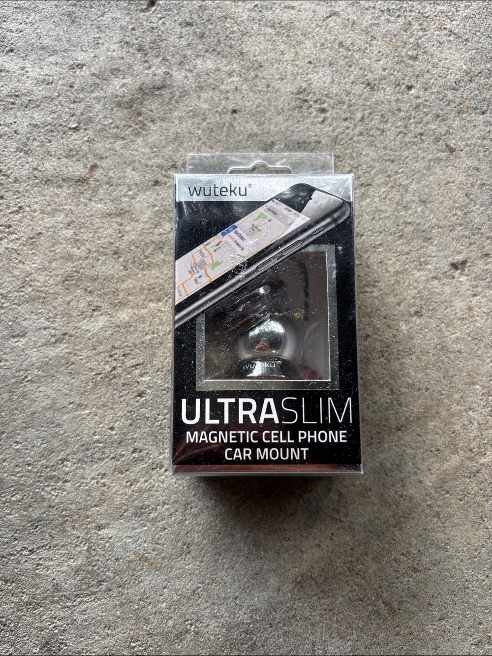 Wuteku UltraSlim Magnetic Car Phone Mount - Black